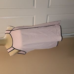NWT Calvin Klein pink sleeveless top with black trim size medium